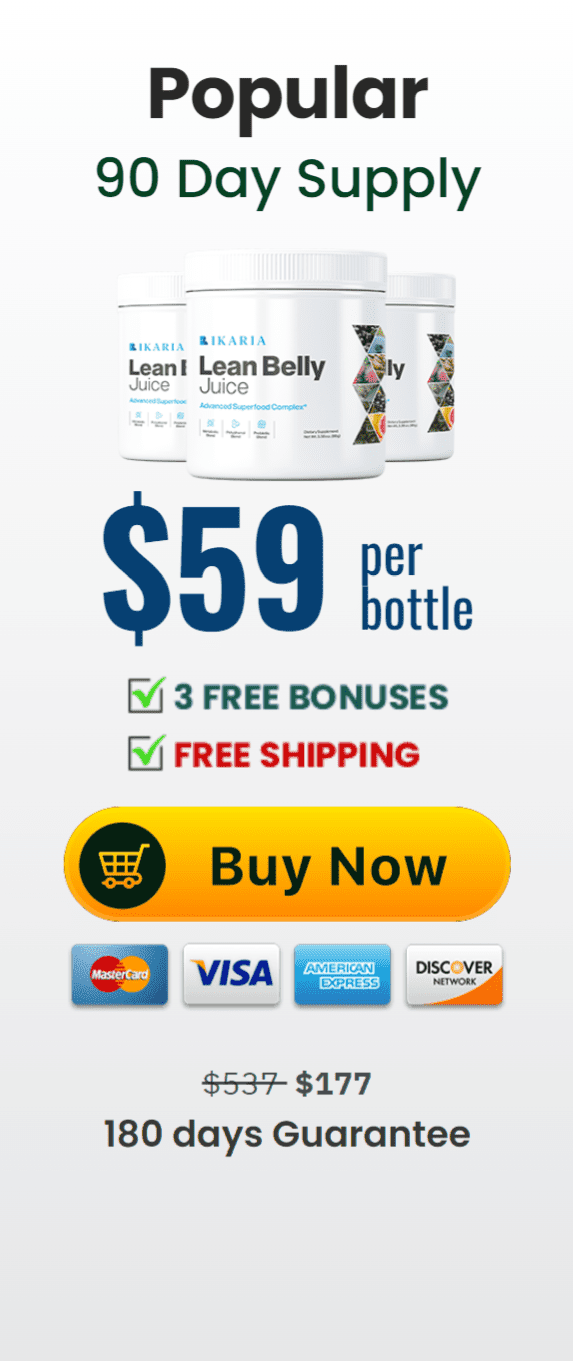 Ikaria Lean Belly Juice 3 bottles